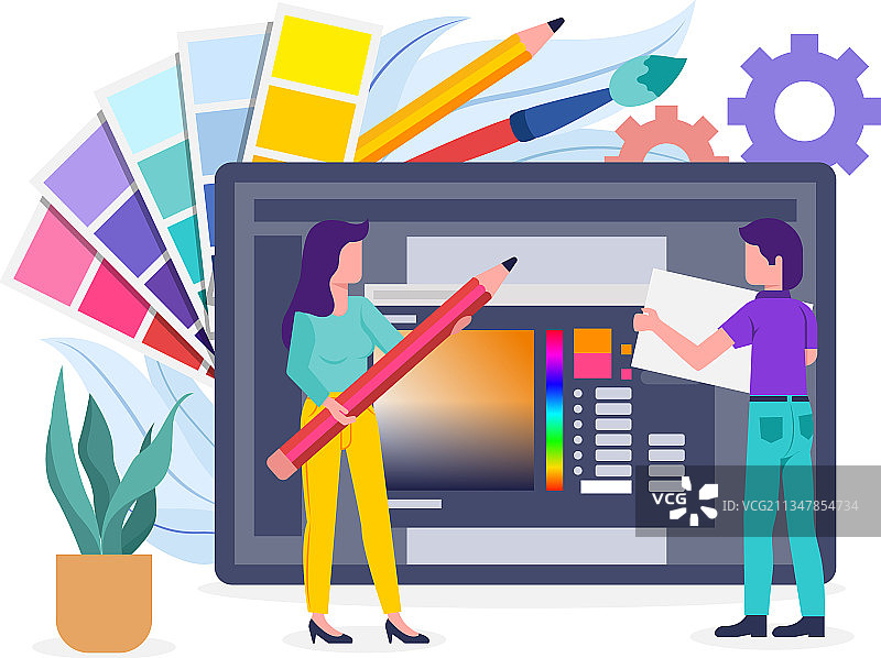 设计师构思设计方案图片素材