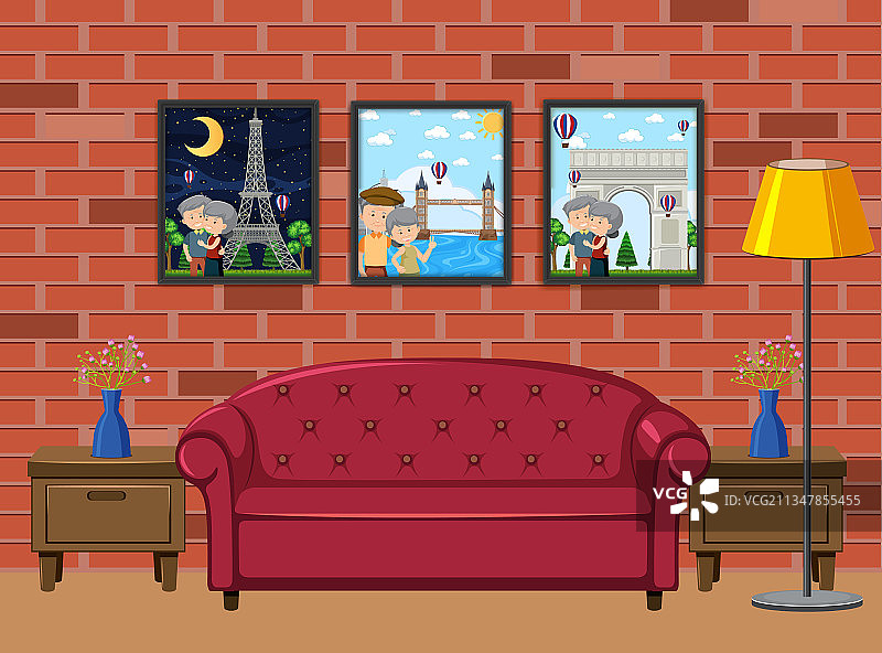 空白客厅内景图片素材