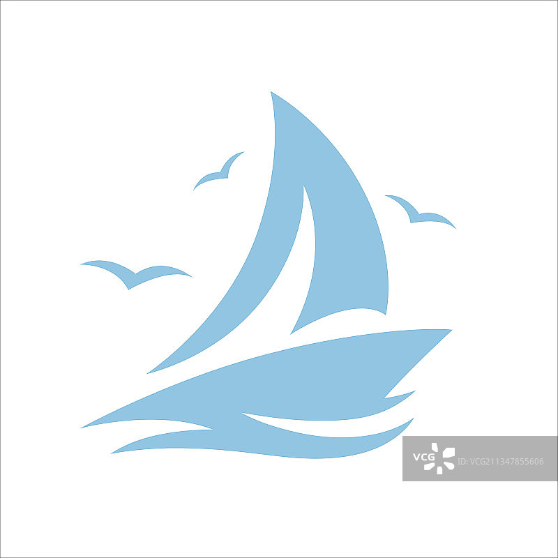 帆船图标图片素材