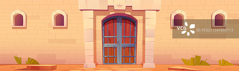 中世纪城堡大门童话宫殿外观图片素材