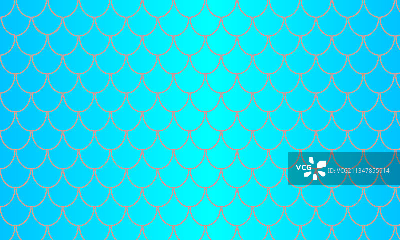 带波浪的鱼鳞无缝图案图片素材