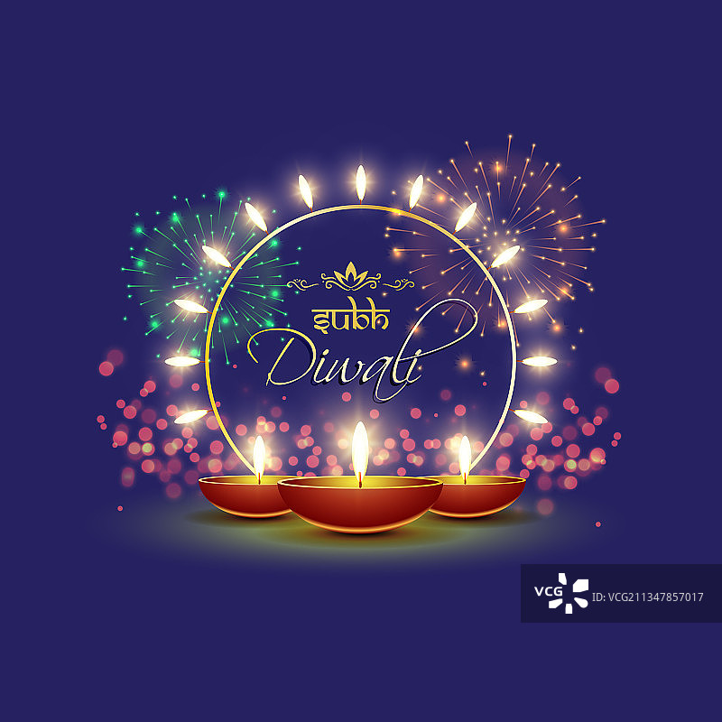 印度排灯节问候图片素材