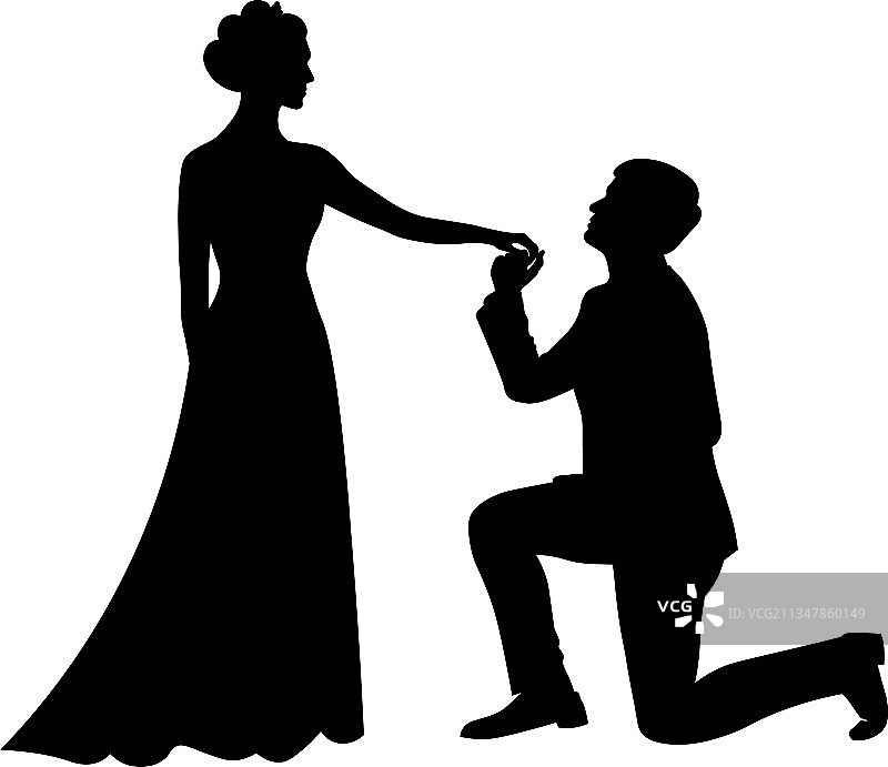 新娘和新郎站在一起图片素材