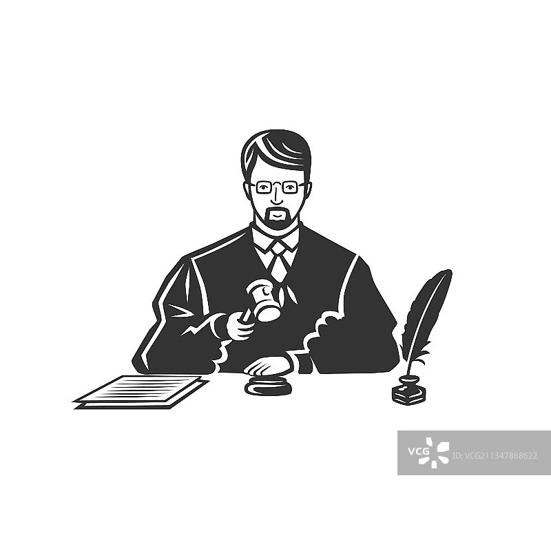 法官做出判决图片素材