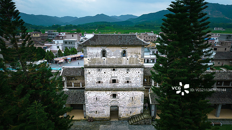 航拍韶关市仁化县双峰寨堡垒图片素材