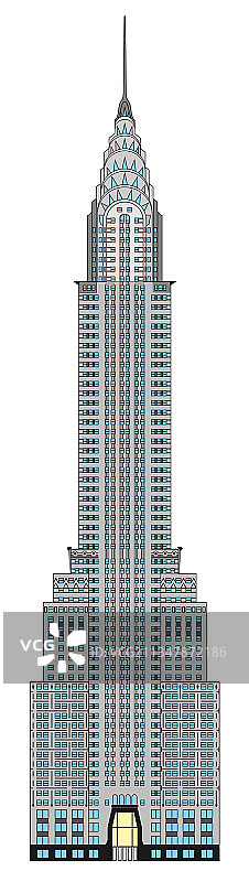 纽约克莱斯勒大厦图案图片素材