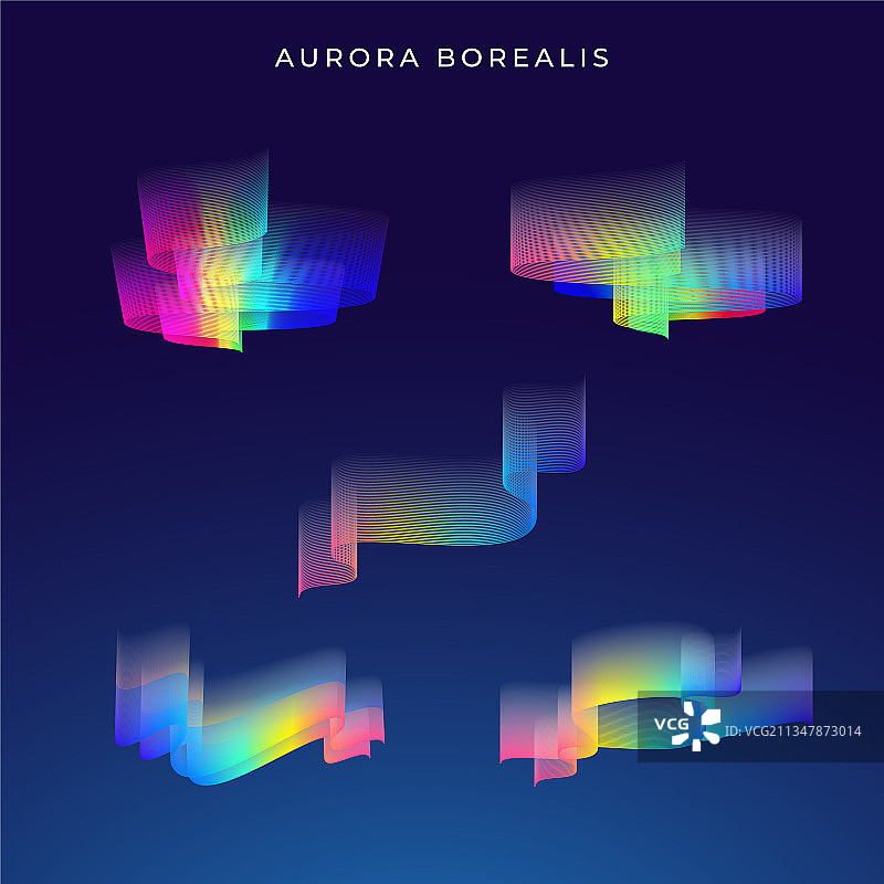 抽象北极光图片素材