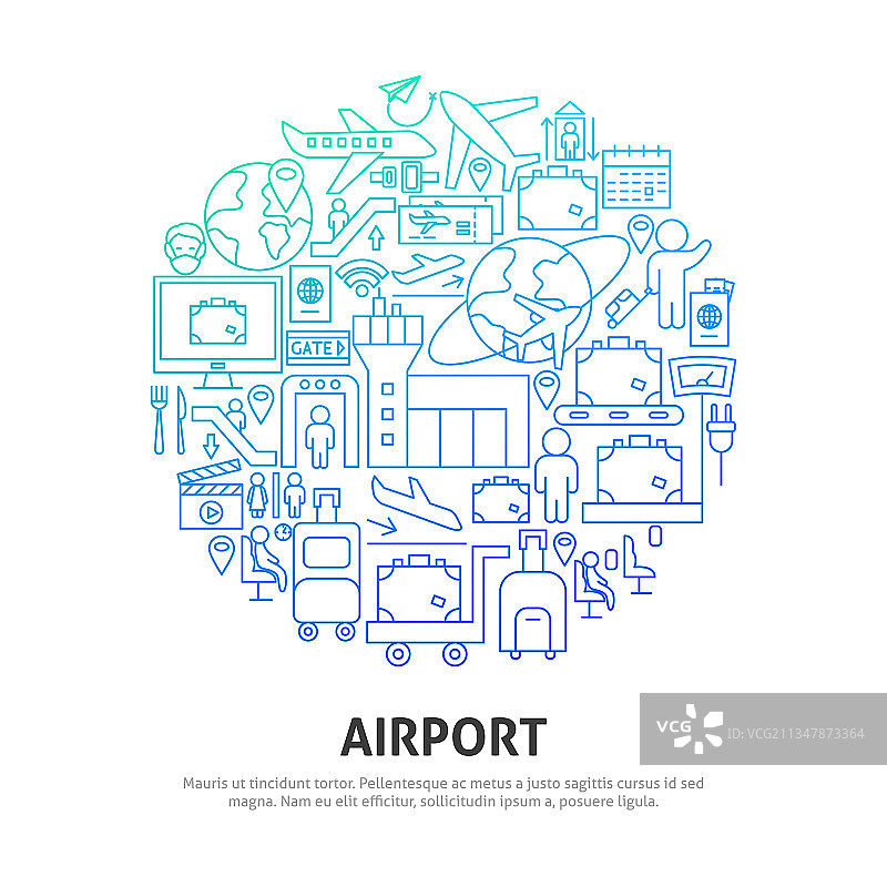 机场圆形概念设计图片素材