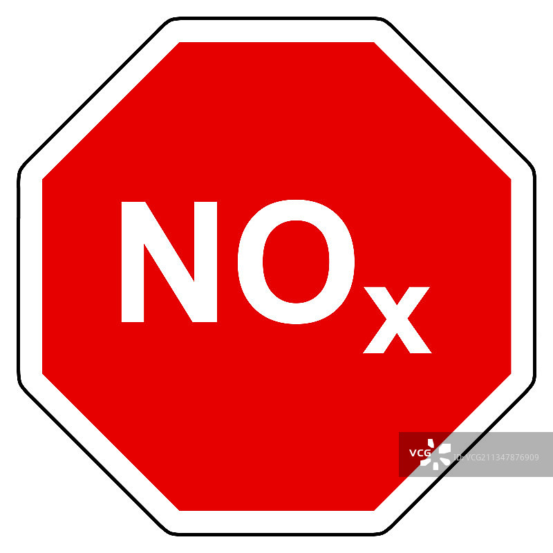 氮氧化物和停车标志图片素材