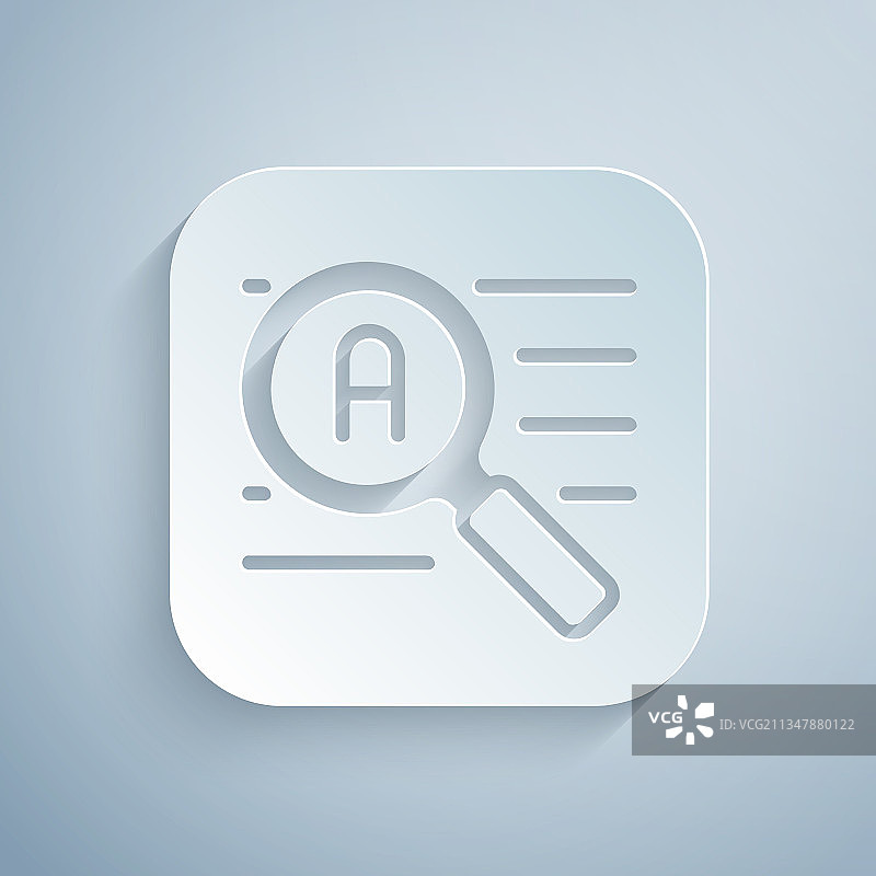 灰色背景上的剪纸翻译器图标图片素材