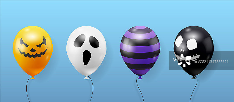 有趣的万圣节气球合集图片素材