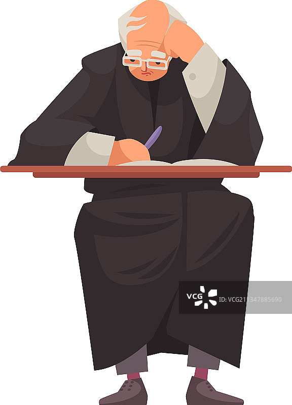 资深法官与法律场景图片素材