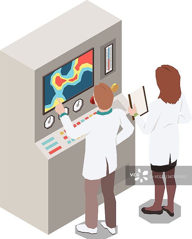 气象站工作人员构成图片素材