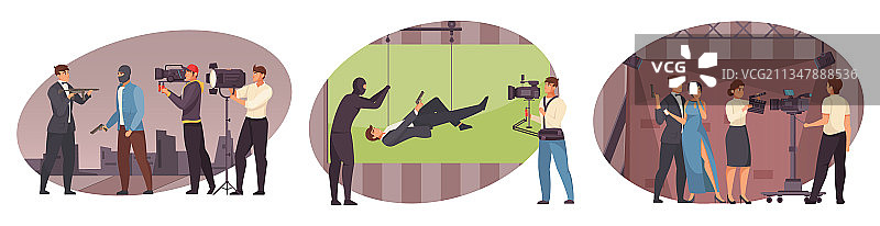 电影制作场景扁平素材图片素材