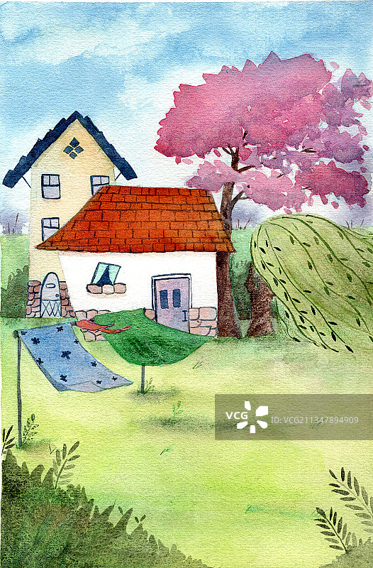 宁静色午后晾晾衣服吧图片素材