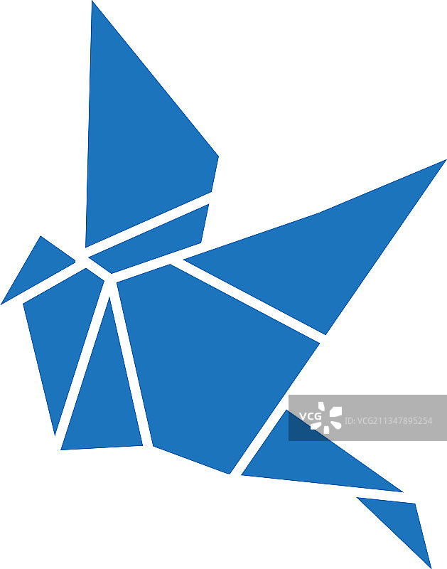 折纸鸟图标设计模板图片素材