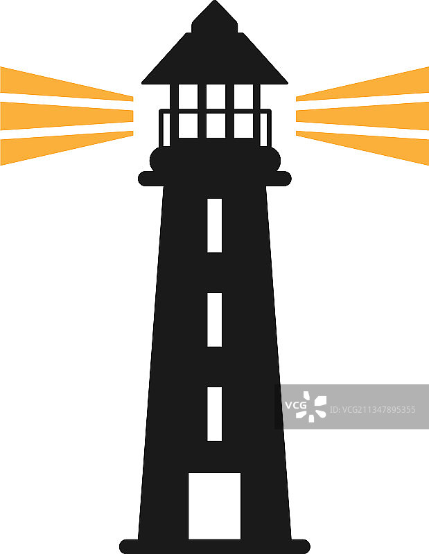 灯塔图标设计模板图片素材