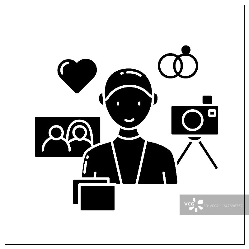 婚礼摄影师标志符号图标图片素材