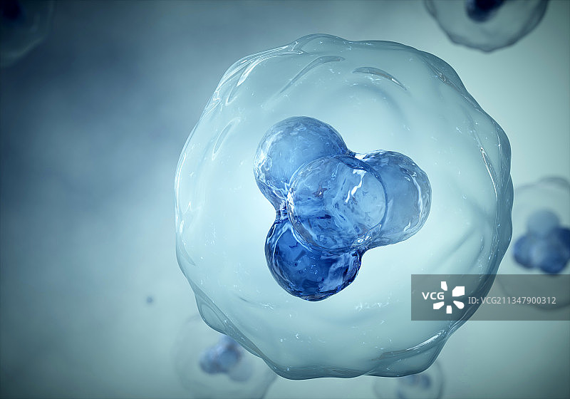 3d渲染的细胞与病毒图片素材