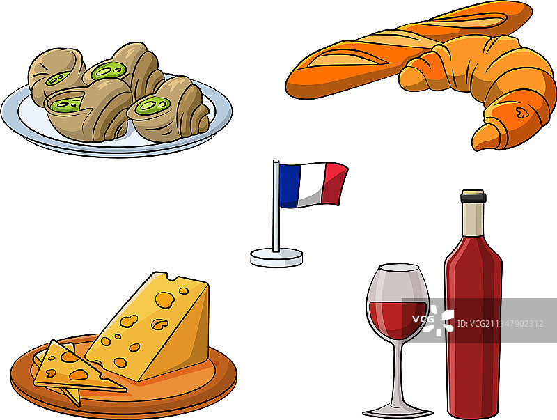 法国美食拼盘图片素材