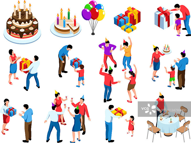 生日派对套装图片素材