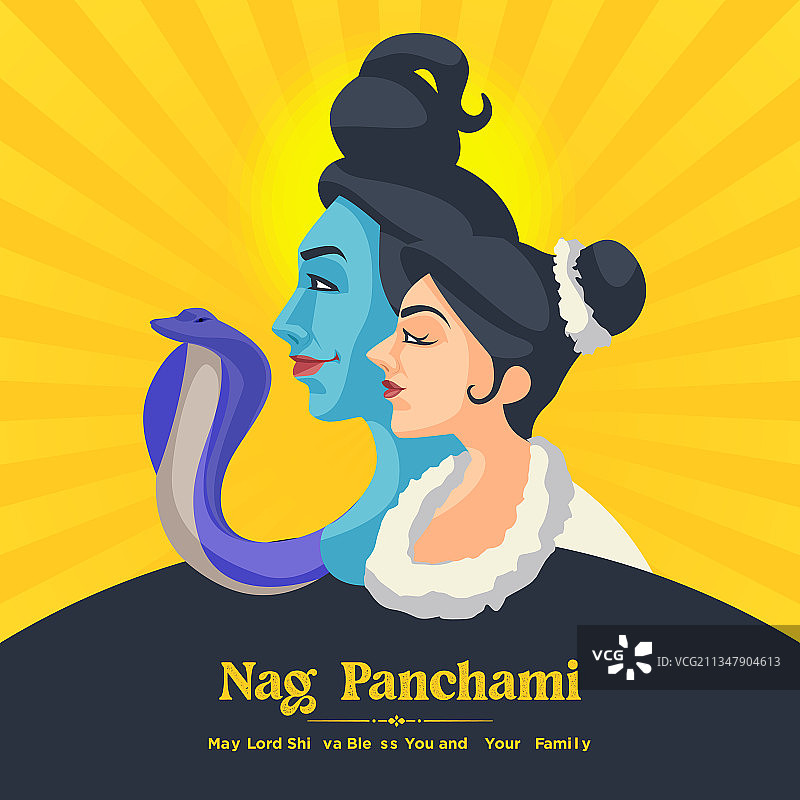 创意banner Nag Panchami节快乐图片素材