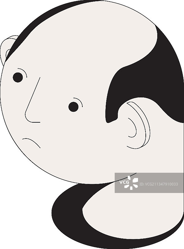 秃顶男人构图图片素材