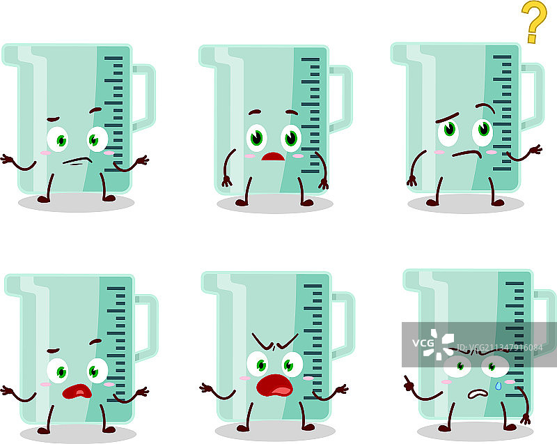 卡通人物用量杯图片素材