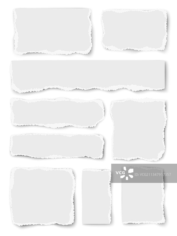 垂直放置的不同形状纸张图片素材