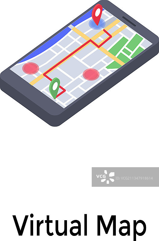 虚拟地图图片素材