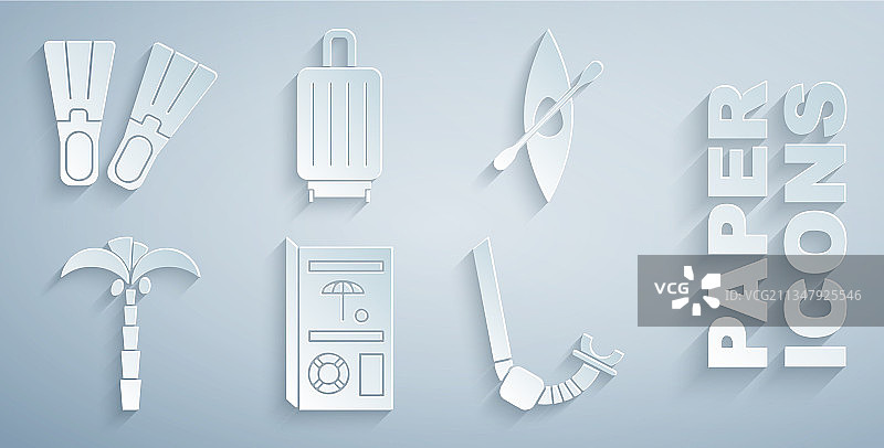 皮划艇或独木舟和船桨旅行宣传册图片素材