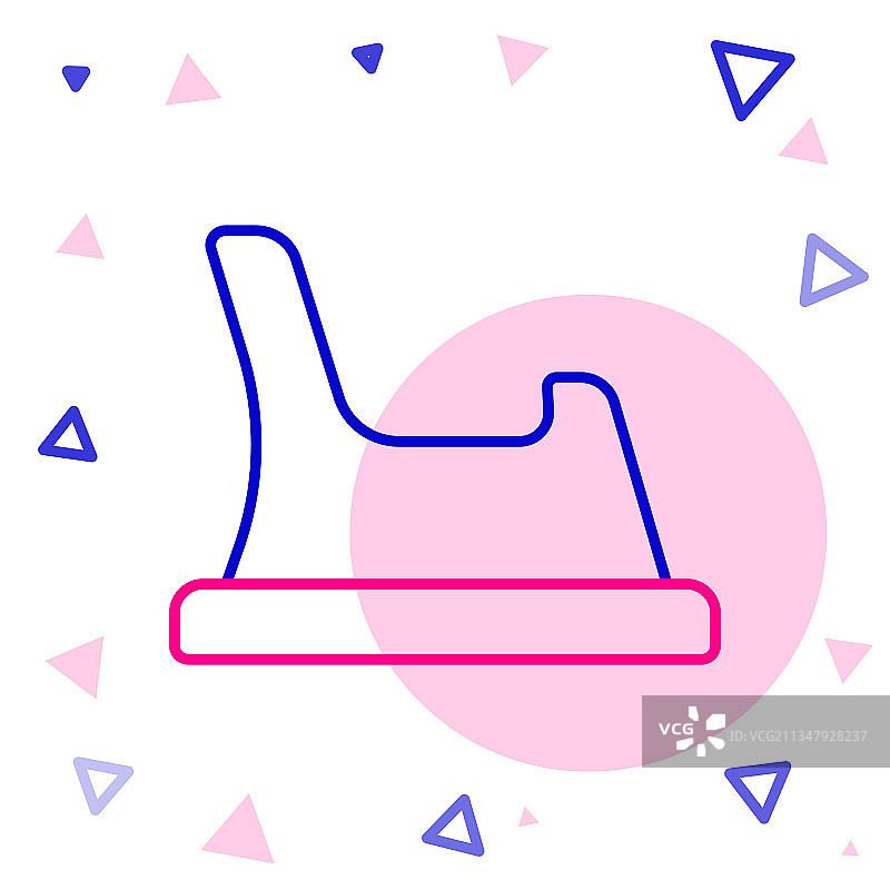 白色背景上的线性婴儿便盆图标图片素材