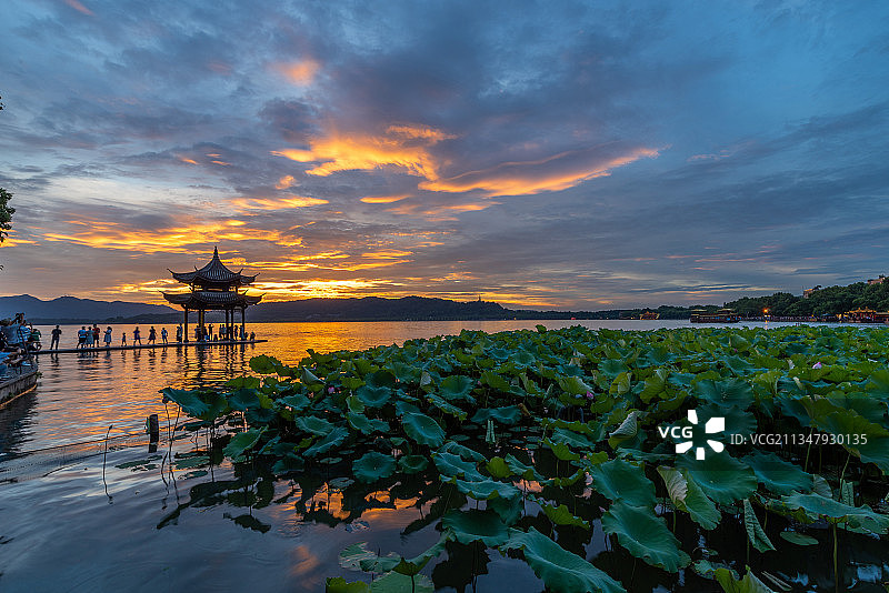 杭州湖滨公园图片素材