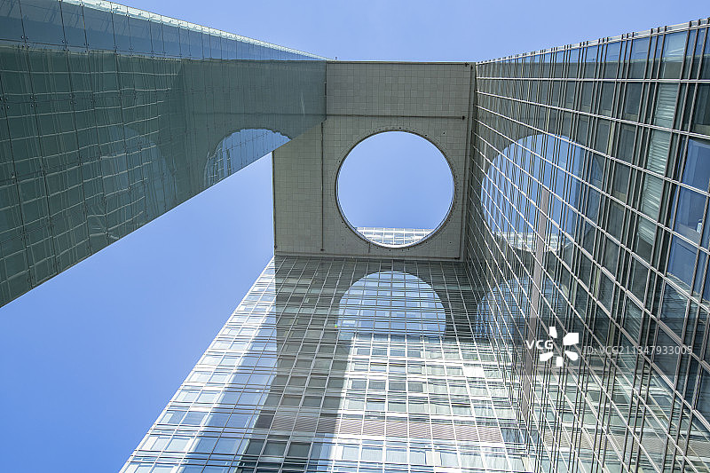 城市商业建筑玻璃幕墙图片素材