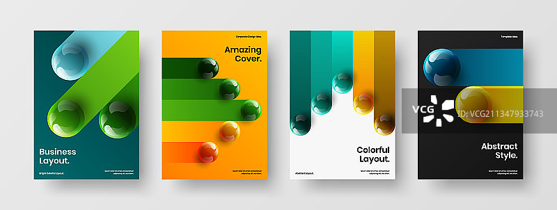 几何杂志封面A4设计布局图片素材