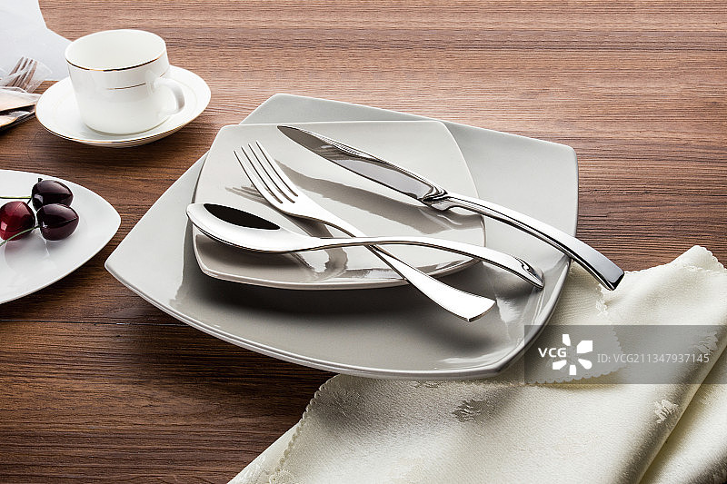 高档不锈钢西餐具图片素材