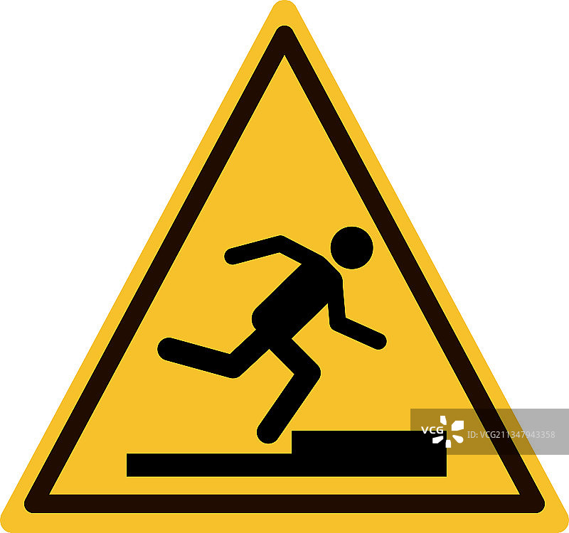 白色背景上的绊倒的人图标图片素材