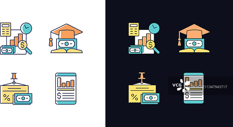 投资主题RGB颜色图标图片素材