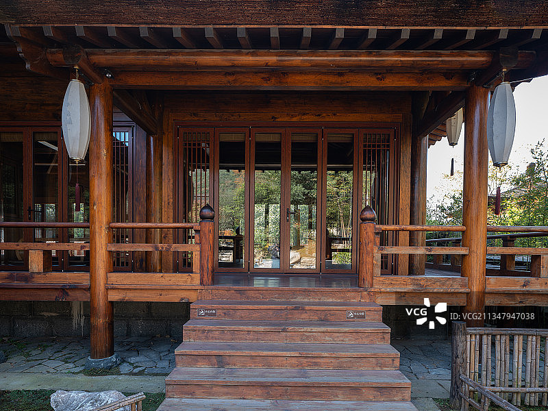 拈花湾鹿鸣谷度假胜地图片素材