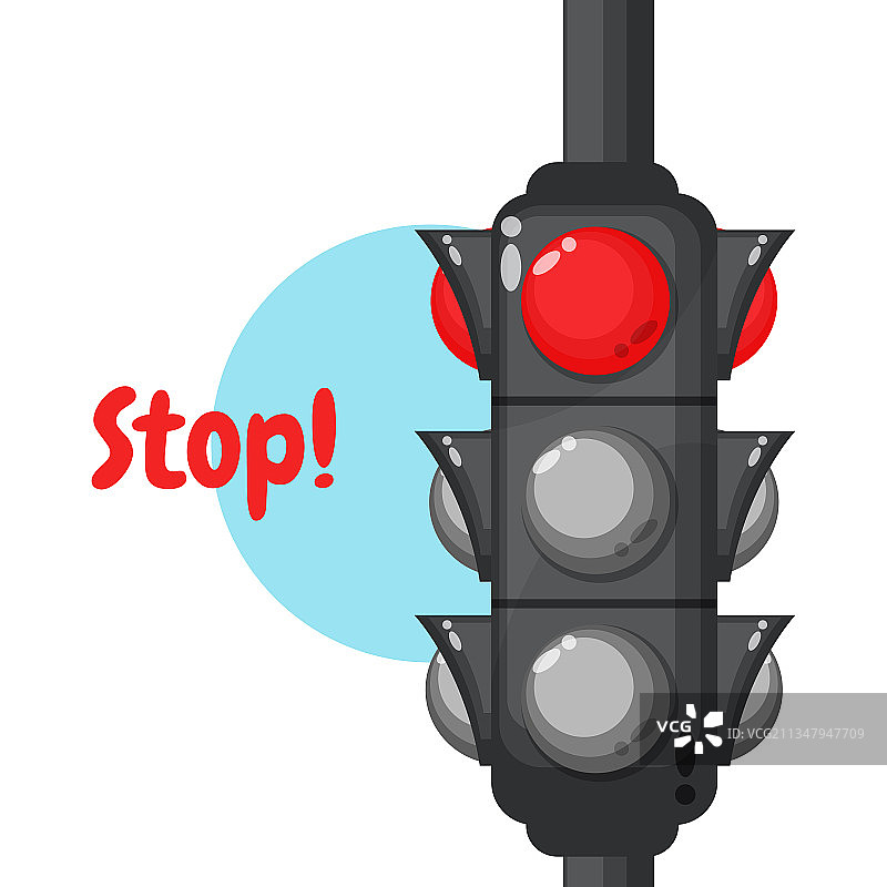 红灯交通信号灯图片素材
