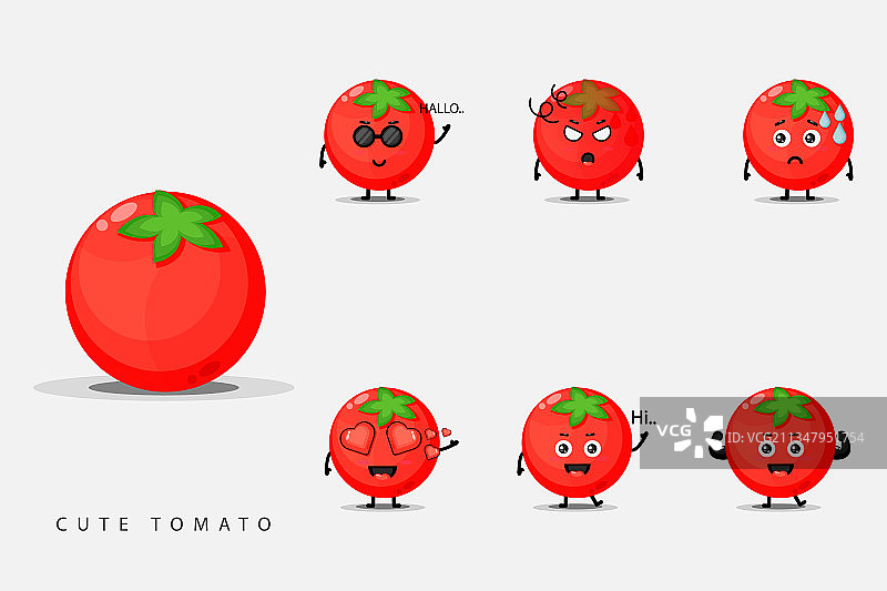 可爱番茄吉祥物合集图片素材