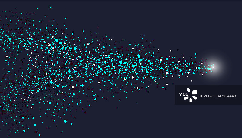 蓝色粒子点组合的矢量抽象科技感商务背景图片素材