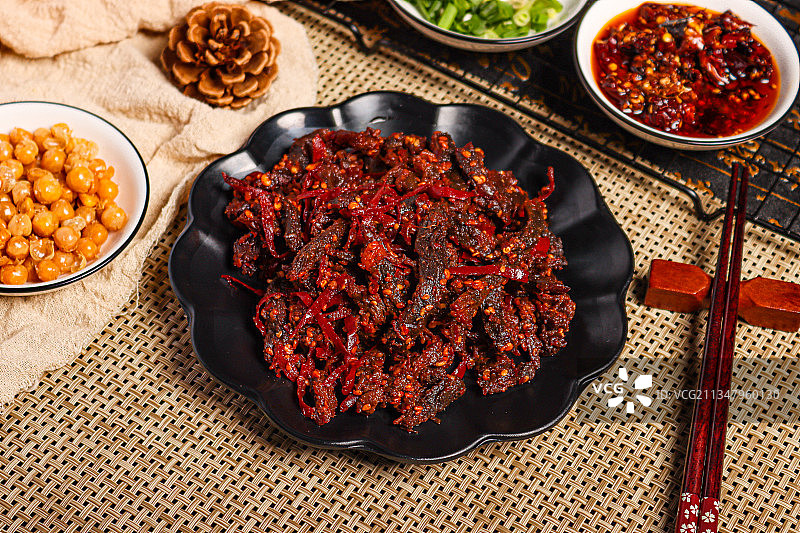 冷吃麻辣牛肉图片素材