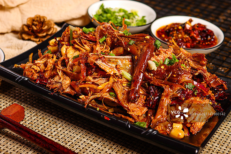 香辣手撕兔肉图片素材