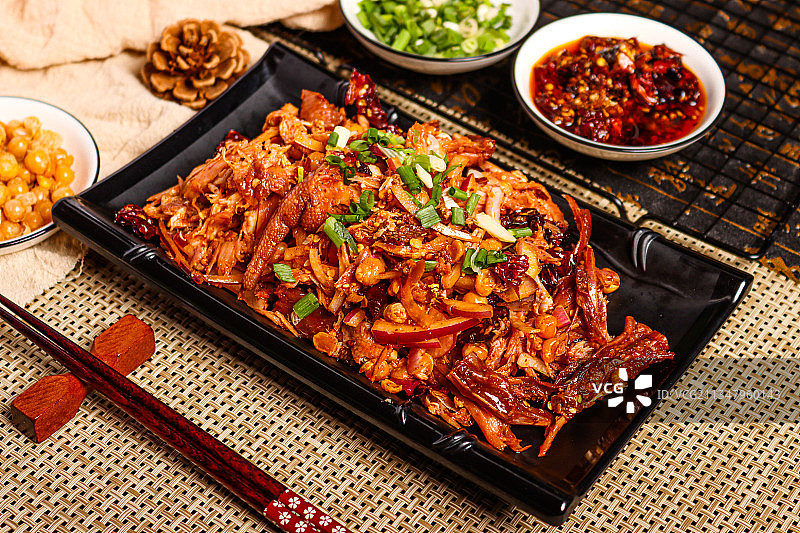 香辣手撕鸡图片素材