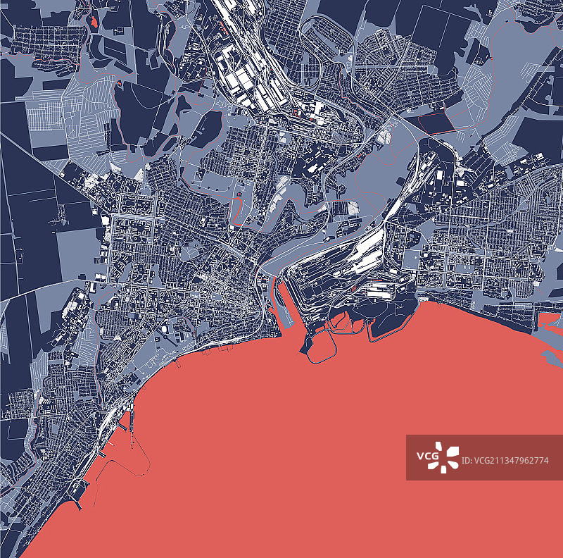 乌克兰马里乌波尔城市地图图片素材