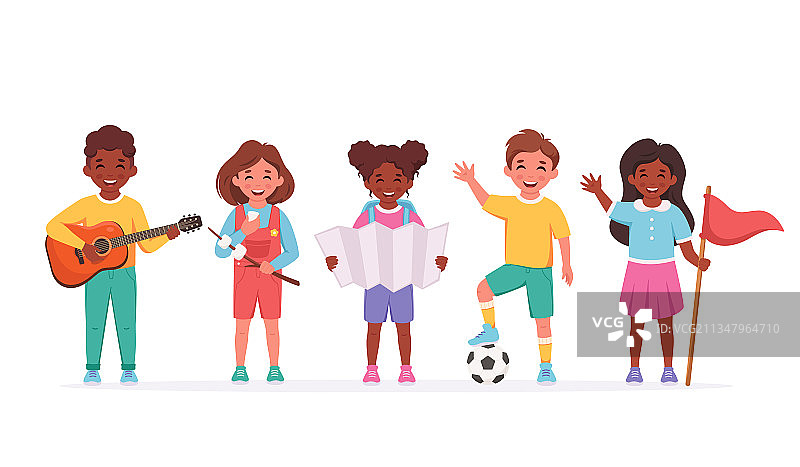 儿童户外露营活动夏季图片素材