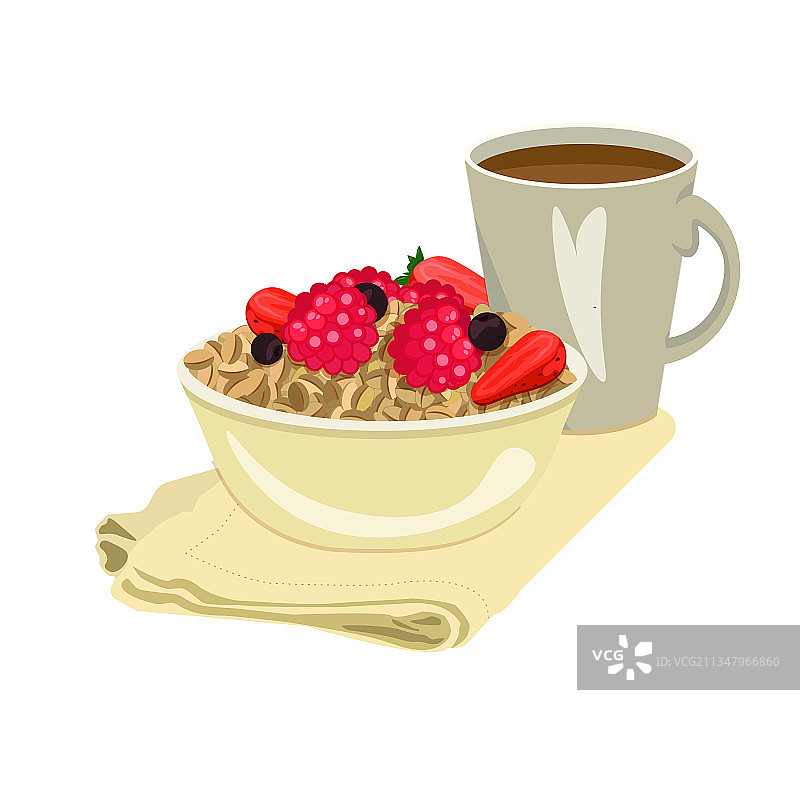 碗里的美味浆果粥图片素材