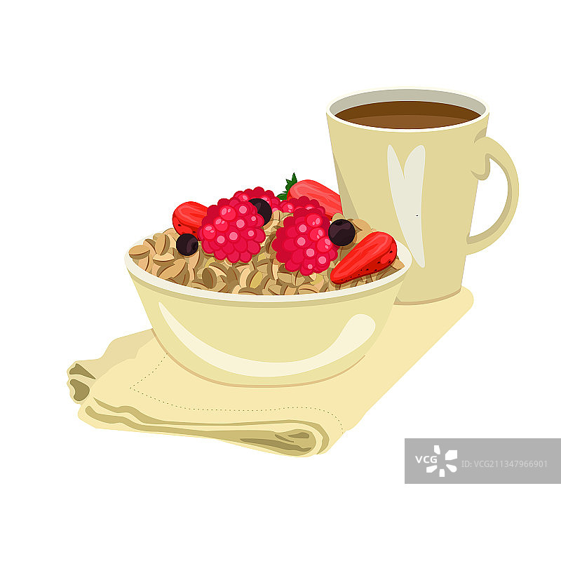 碗里的美味浆果粥图片素材