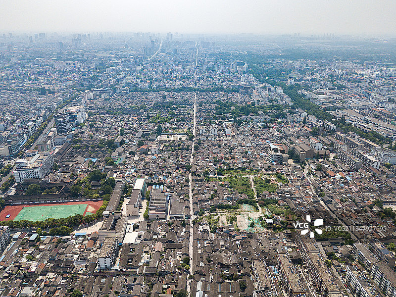 航拍江苏省扬州市老城区图片素材